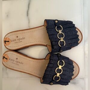 Kate Spade denim slide sandals